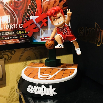 16cm Q Version Slam Dunk Sakuragi Hanamichi Figure Rukawa Kaede Desktop Car Decoration Model Doll Collectible - Slam Dunk Store