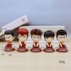 5pcs Set Car Interior Decoration Kawai Anime Slam Dunk Hanamichi Sakuragi Action Figure Figurines Ornament Auto 4 - Slam Dunk Store