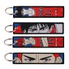 Anime SLAM DUNK Key Tag Embroidery Keychain for Motorcycles Cool Men Women Key Fobs Holder Keyring - Slam Dunk Store
