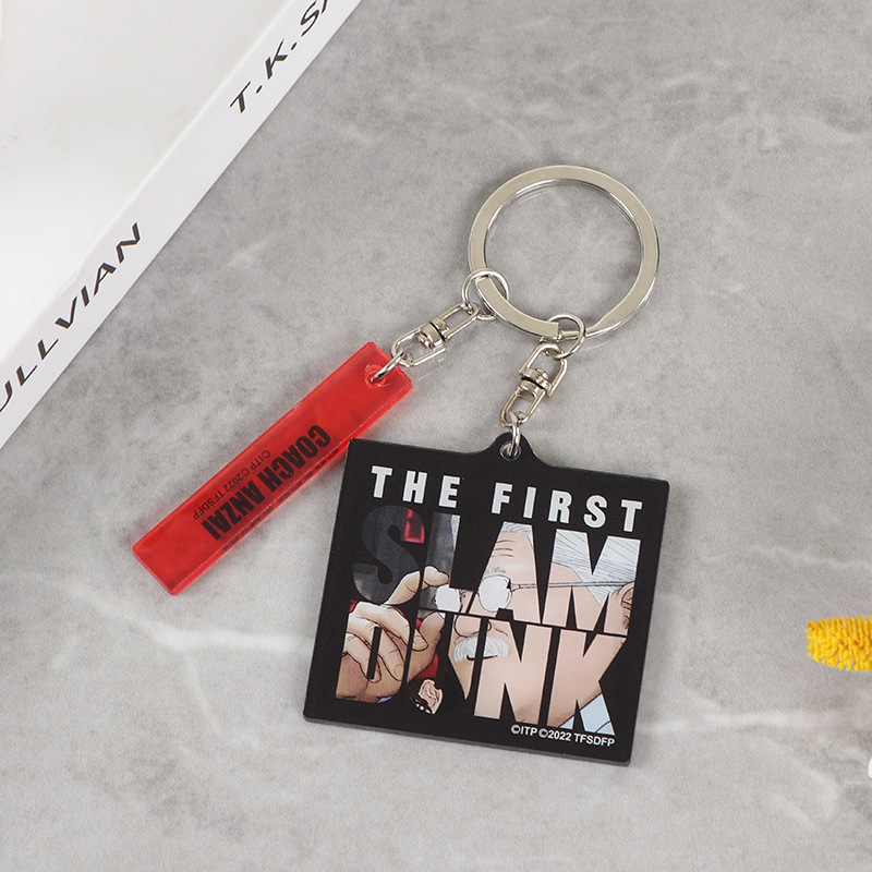Anime SLAM DUNK Keychains Kaede Rukawa Sakuragi Hanamichi Men Key Chain for Women Fashion Figure Acrylic 3 - Slam Dunk Store