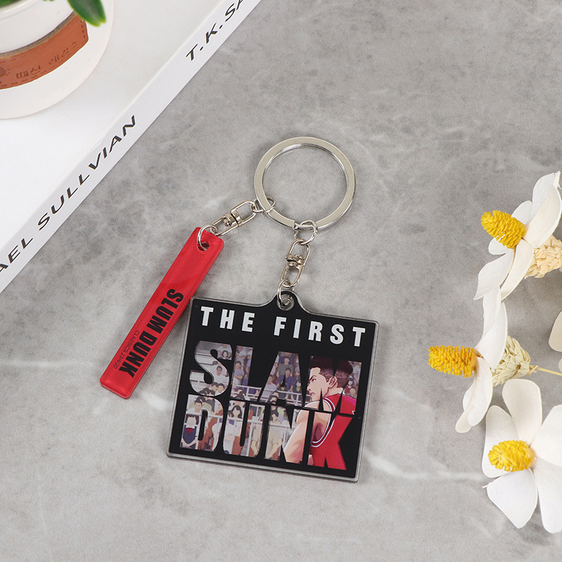 Anime SLAM DUNK Keychains Kaede Rukawa Sakuragi Hanamichi Men Key Chain for Women Fashion Figure Acrylic 4 - Slam Dunk Store