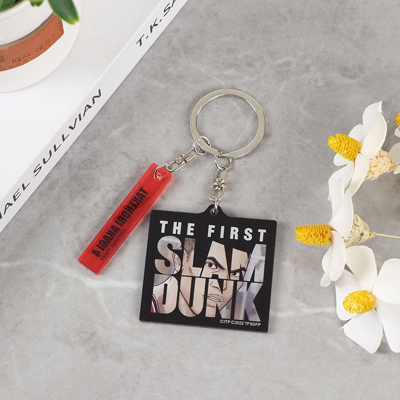 Anime SLAM DUNK Keychains Kaede Rukawa Sakuragi Hanamichi Men Key Chain for Women Fashion Figure Acrylic 5 - Slam Dunk Store