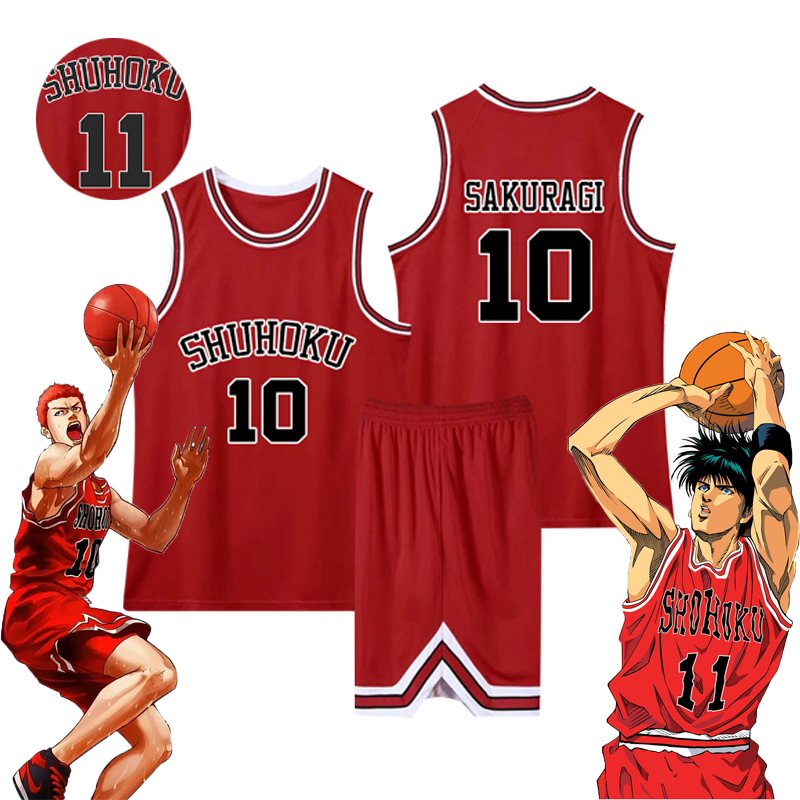 Anime Sakuragi Hanamichi Cosplay Slam Dunk Jersey Shohoku School Basketball Team Uniform Sportswear Kaede Rukawa Cosplay - Slam Dunk Store