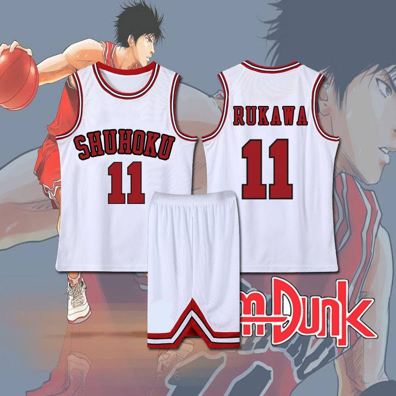 Anime Slam Dunk Cosplay Sakuragi Hanamichi Jersey Kaede Rukawa Cosplay Costume Jersey Shohoku School Basketball Team 1 - Slam Dunk Store