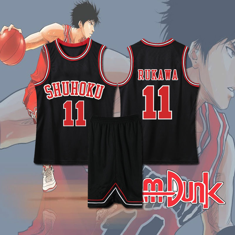 Anime Slam Dunk Cosplay Sakuragi Hanamichi Jersey Shohoku School Basketball Team Uniform Sportswear Kaede Rukawa Cosplay 3 - Slam Dunk Store