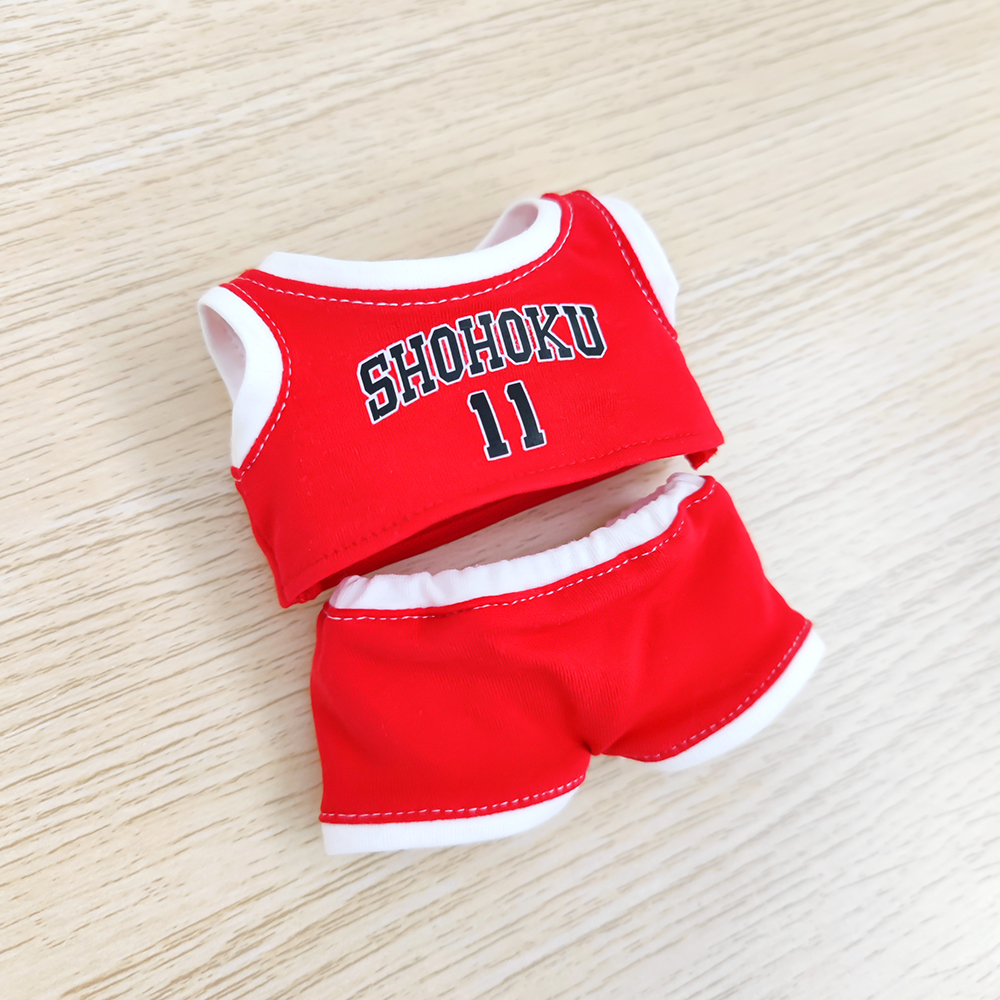 Anime Slam Dunk Sakuragi Hanamichi Rukawa Kaede Costume For 20cm Plush Doll Clothing Clothes Toy Cute 1 - Slam Dunk Store