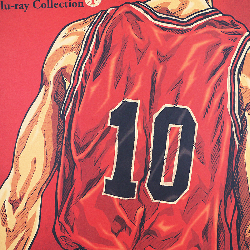DLKKLB Comic Slam Dunk Basketball Vintage Kraft Paper Room Decor Retro Poster Home Decorative Painting 51x36cm 3 - Slam Dunk Store