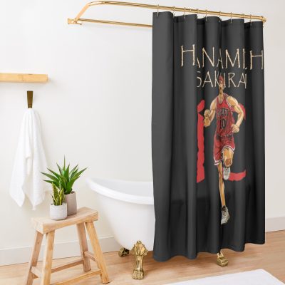 Hanamichi , Slam Dunk Vintage Shower Curtain Official Slam Dunk Merch