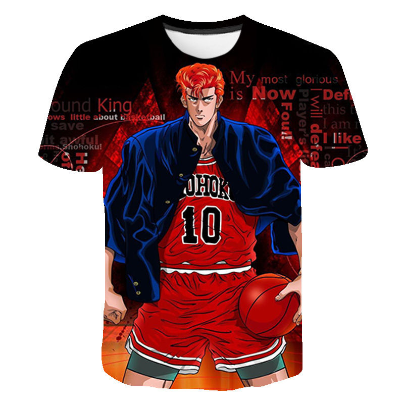 2023 New Summer Hot Anime Slam Dunk Printed 3D T shirt Men Women Fashion Casual Streetwear - Slam Dunk Store