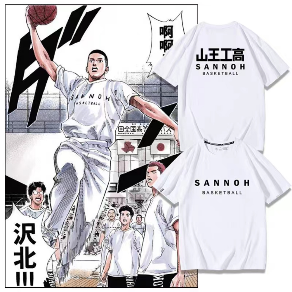 Eiji Sawakita Anime T shirt Slam Dunk Manga Graphic Printed Oversize Men Cotton Short Sleeve Tee - Slam Dunk Store