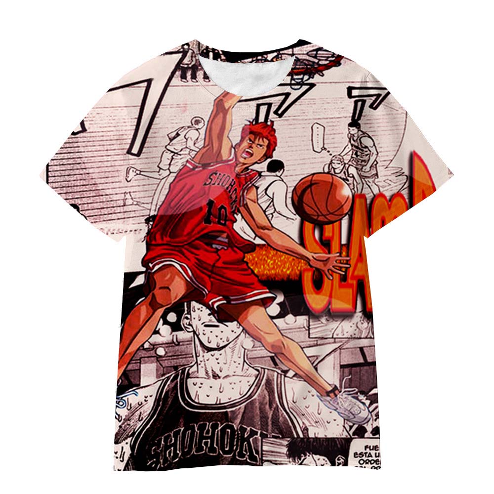 Summer Slam Dunk 3D Print T shirts Basketball Anime Sport Streetwear Fashion Men Women Oversized T - Slam Dunk Store