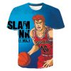 TShirts Anime Slam Dunk 3D Print Summer Tees Crew Neck Short Sleeve Casual TShirt Oversized Men - Slam Dunk Store