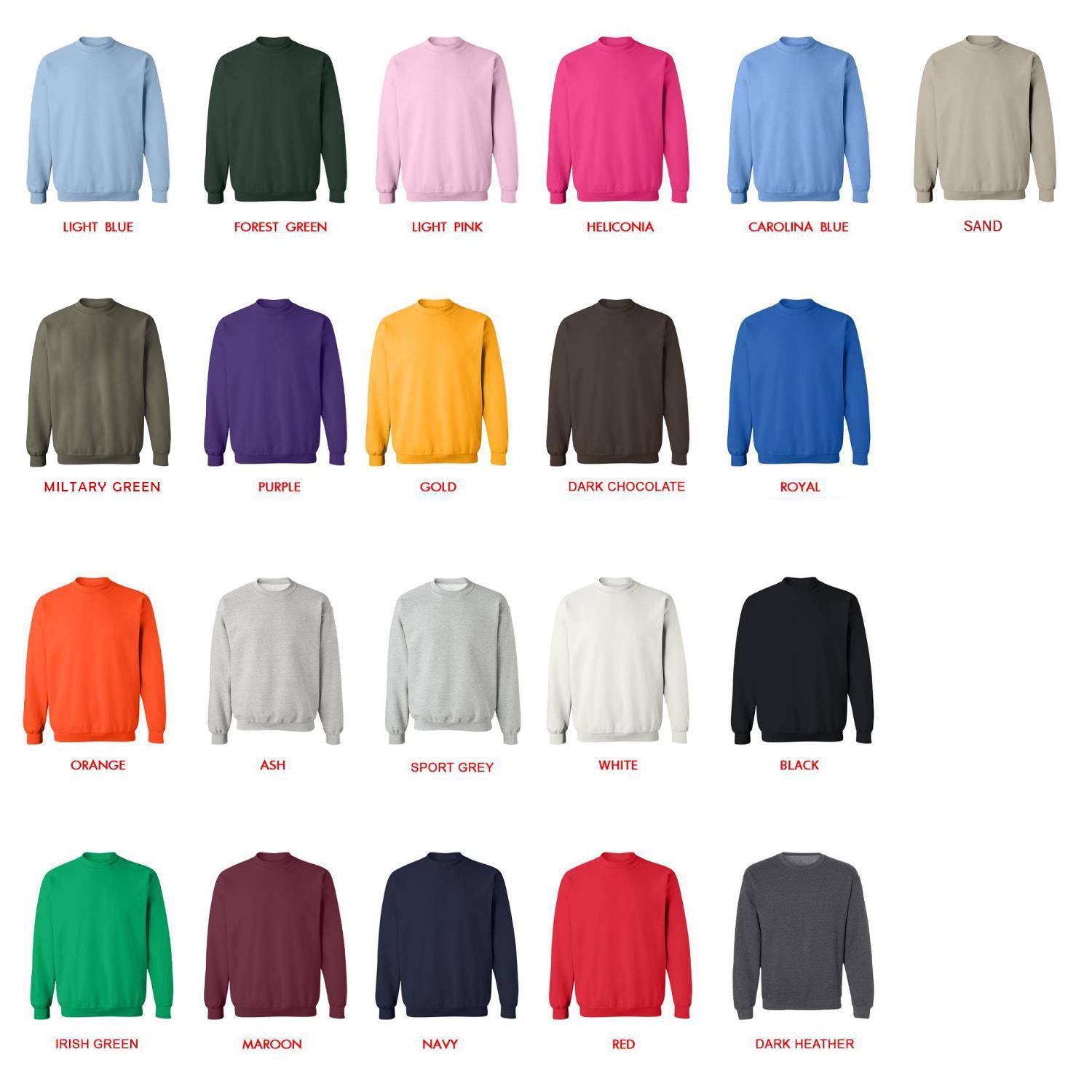 sweatshirt color chart - Slam Dunk Store
