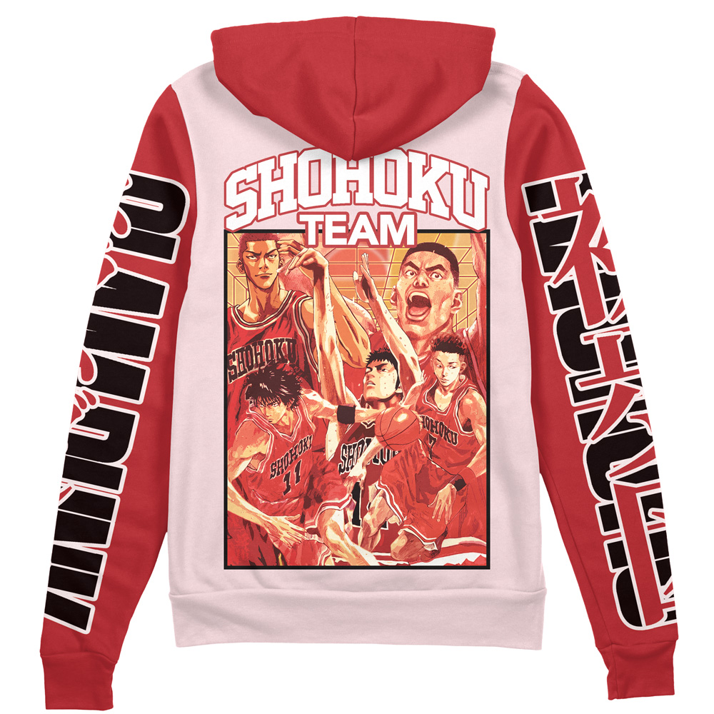 shohoku Zip Hoodie Back Mockup - Slam Dunk Store