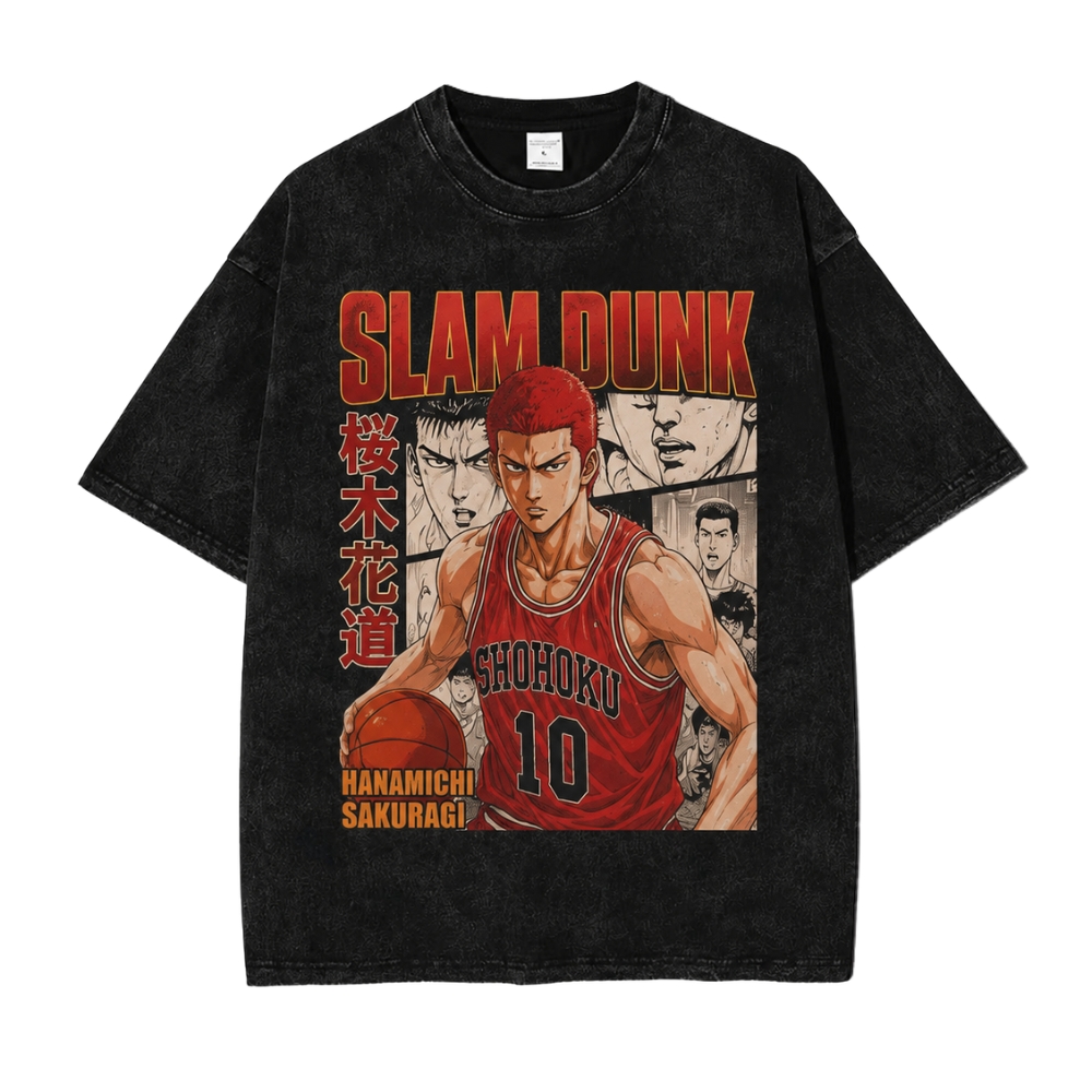Hanamichi20Slam20Dunk20Mineral20Wash20T Shirt - Slam Dunk Store