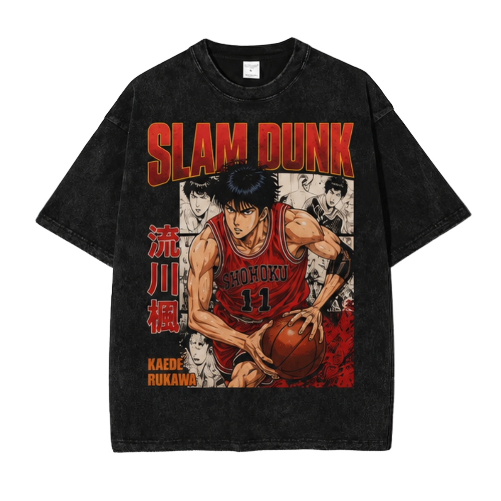 Kaede20Rukawa20Slam20Dunk20Mineral20Wash20T Shirt - Slam Dunk Store