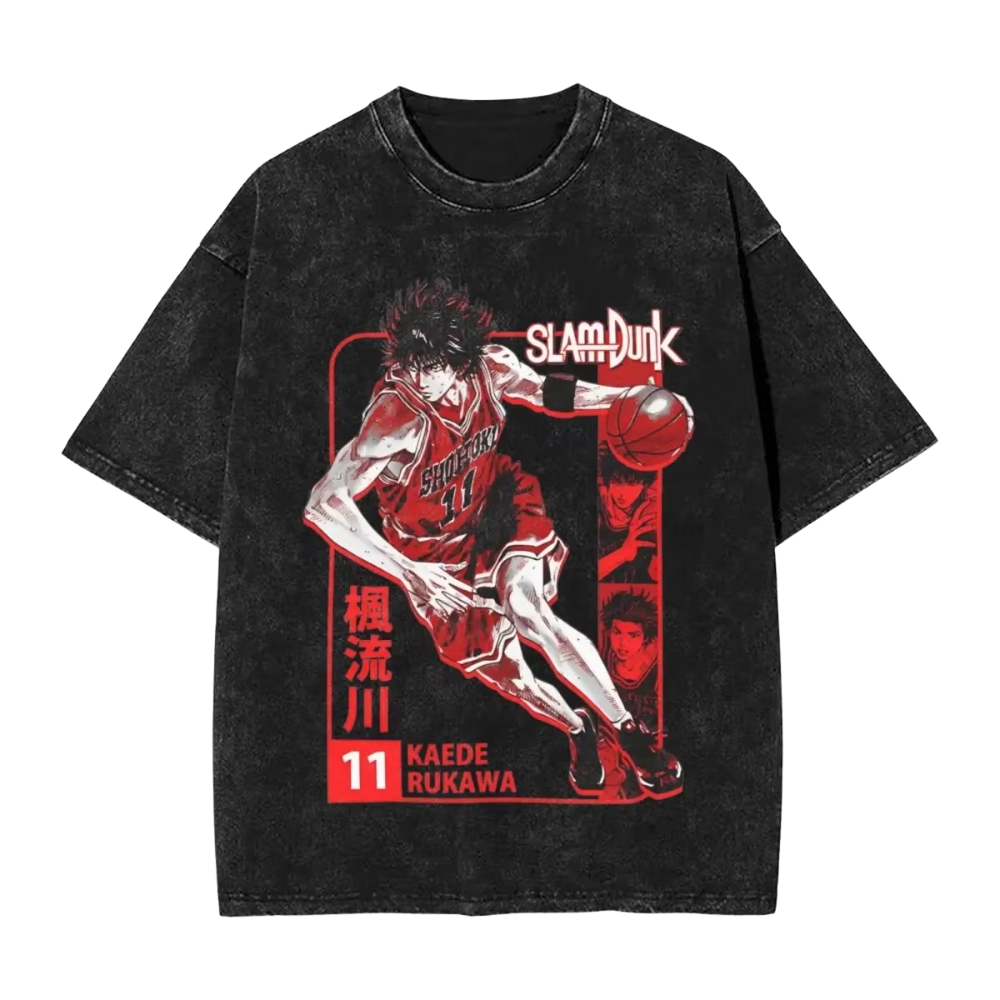 Slam20Dunk20Kaede20Mineral20Wash20T Shirt - Slam Dunk Store